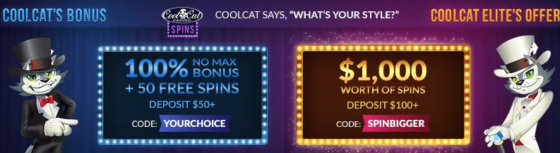 Bonuses at Cool Cat Casino 2